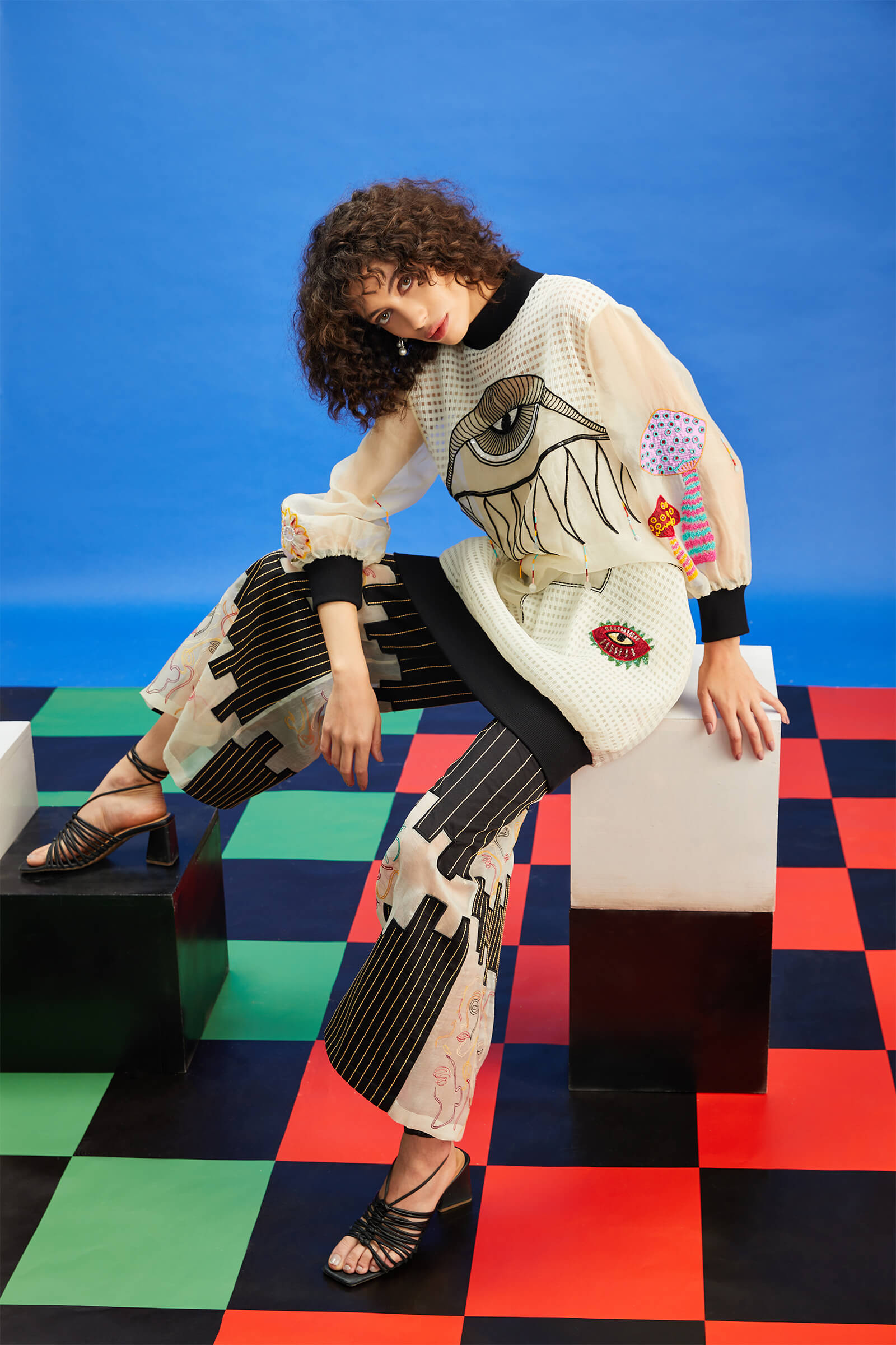 Ivory Ribbed Long Tunic