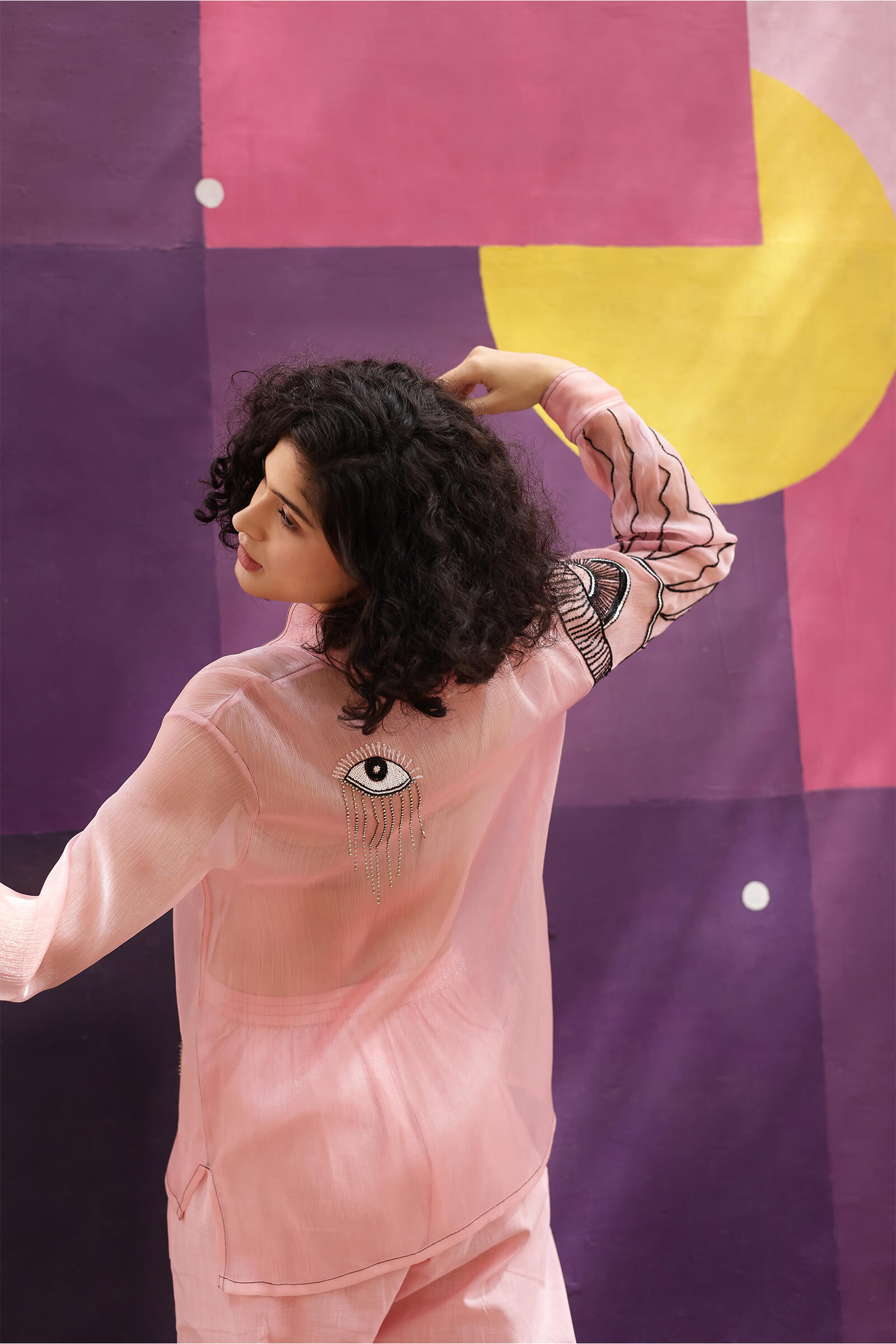 Cristal Organza Pink Shirt