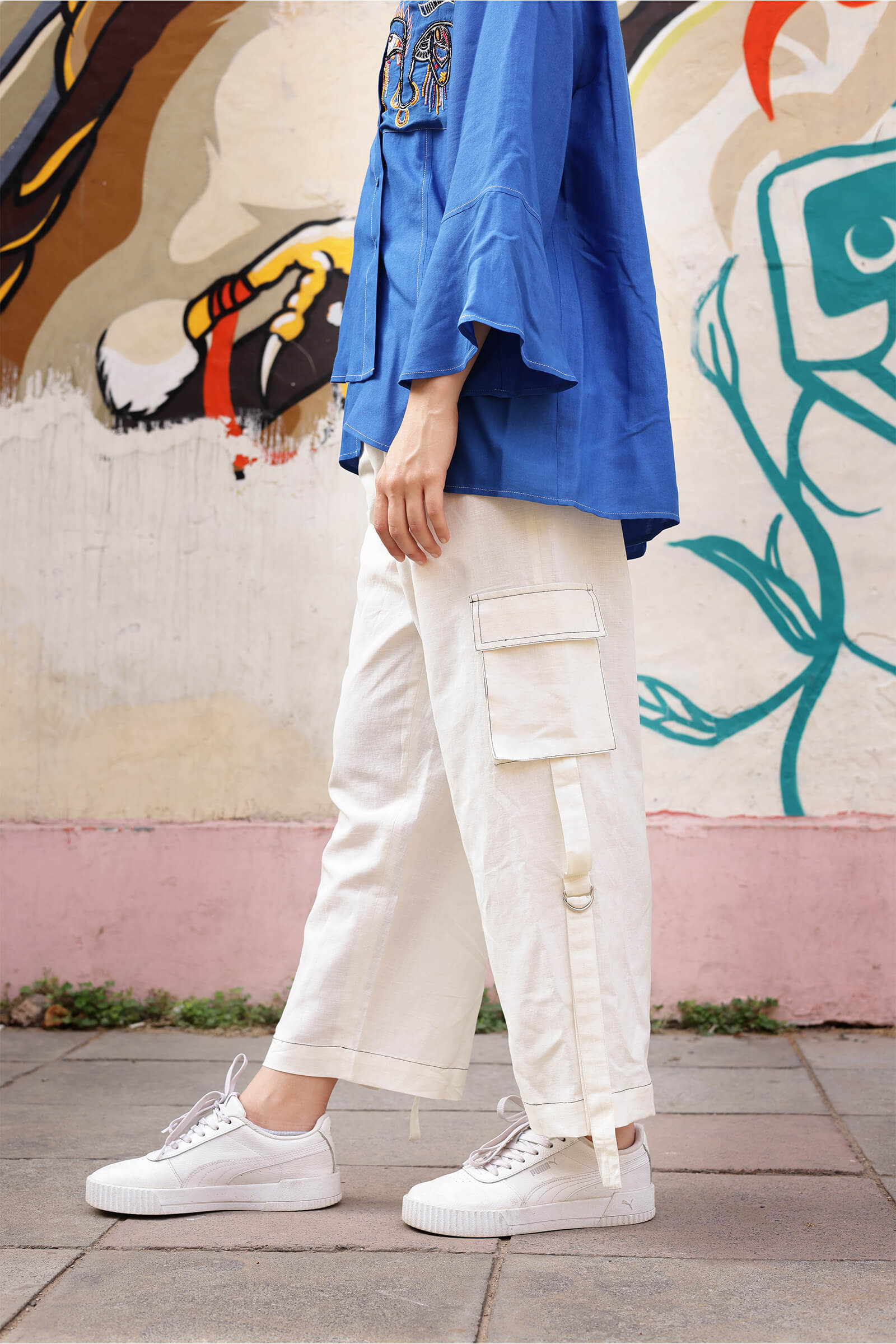 Kataan Blue Embroidery Shirt