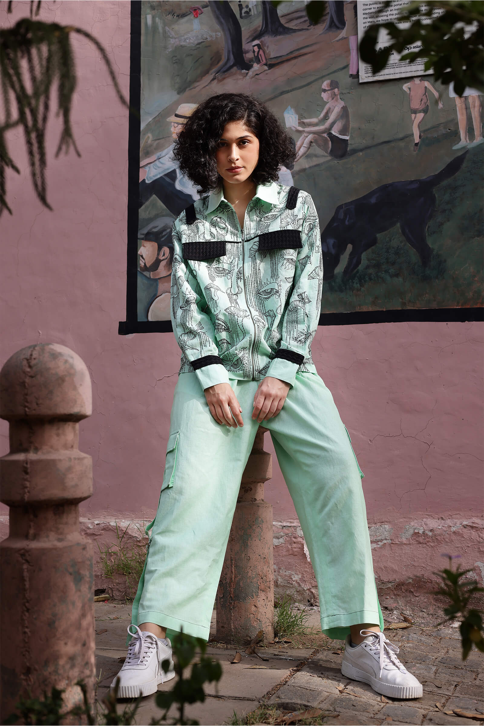 Cotton Linen Embroidery Shirt