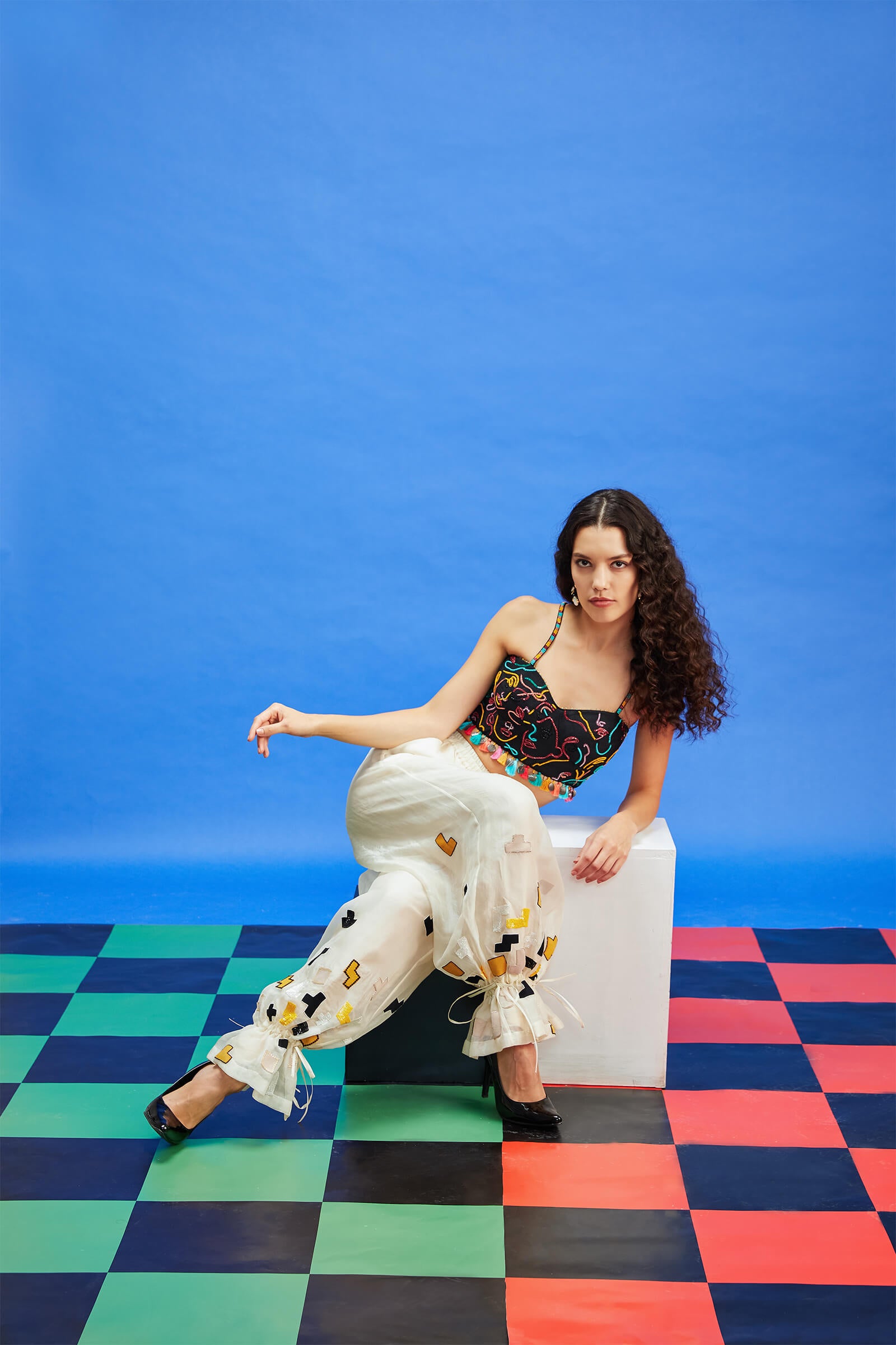 Black Embellished Corset