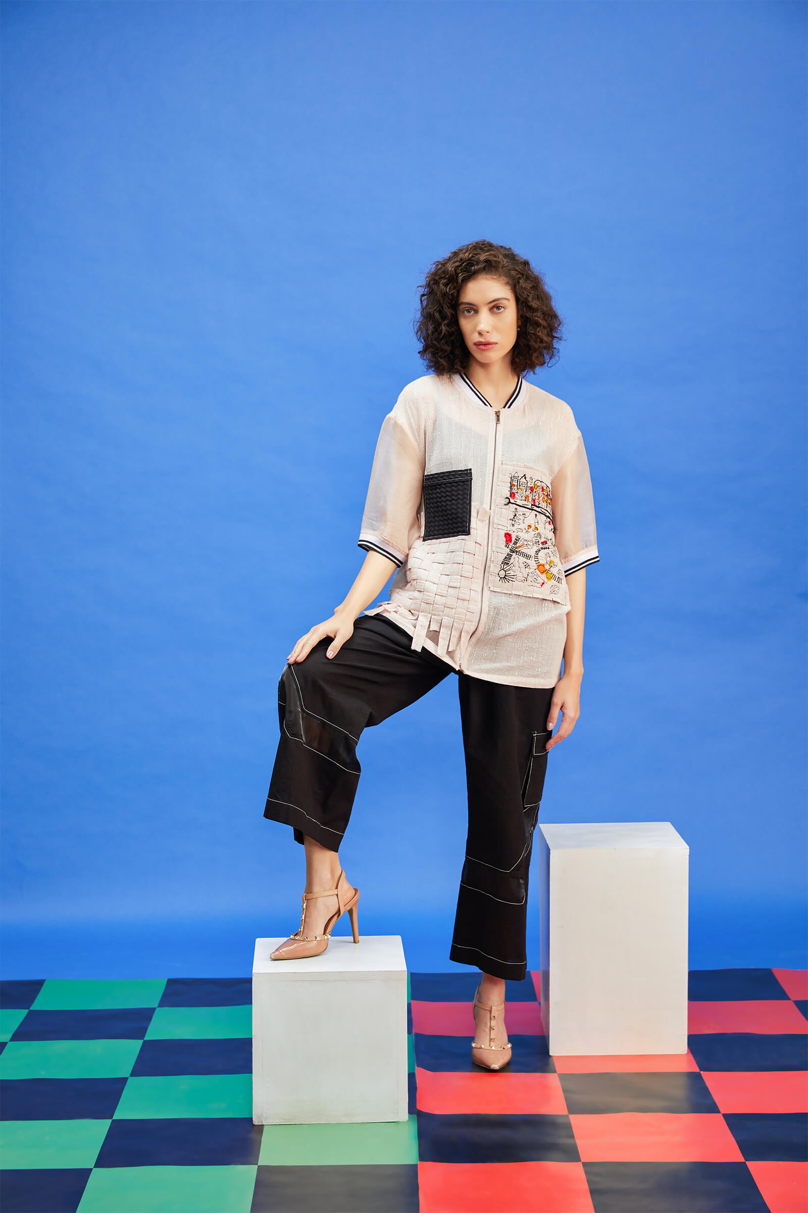 Beige Georgette Shirt