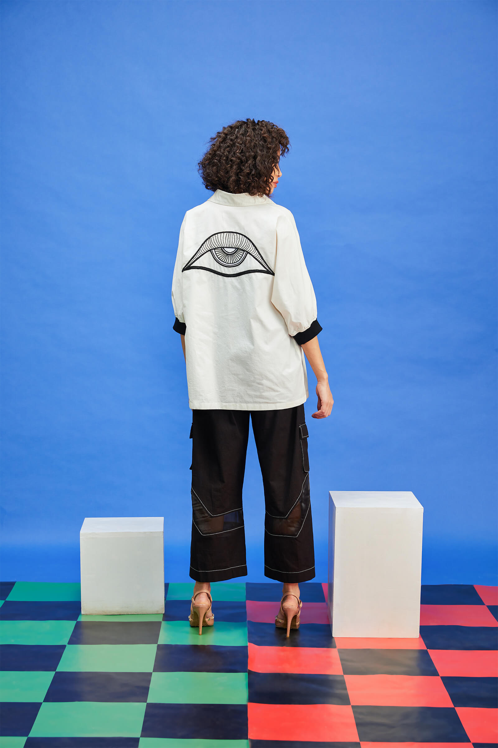 Cotton Poplin Ivory Shirt