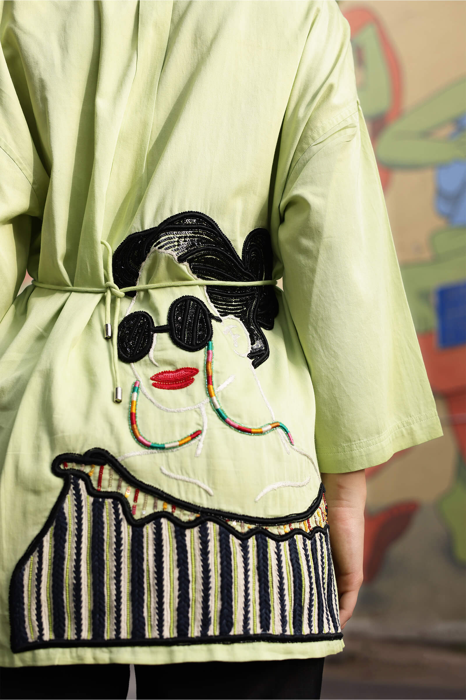 Cotton Satin Green Shirt