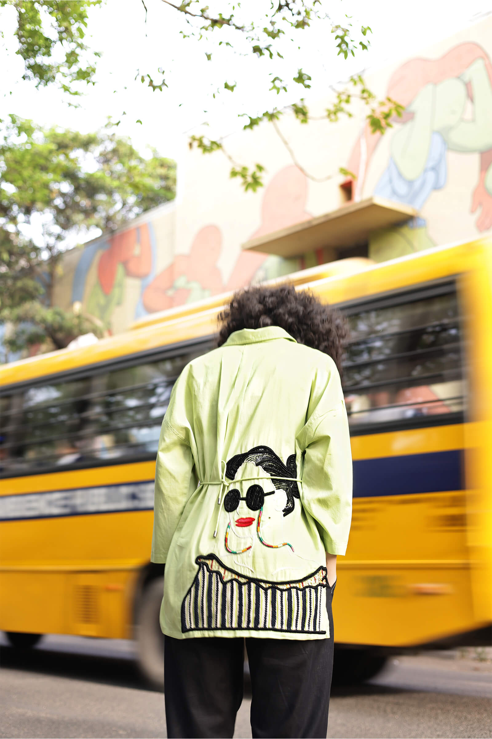 Cotton Satin Green Shirt