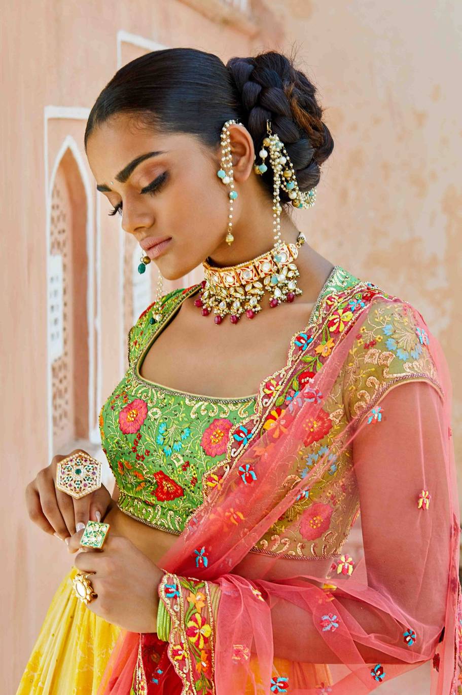 Hand Painted Lehenga Set