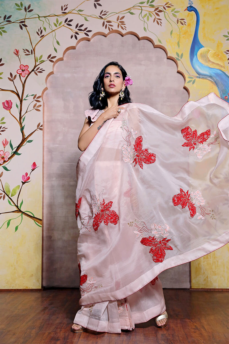 Organza Butterfly Saree With Blouse